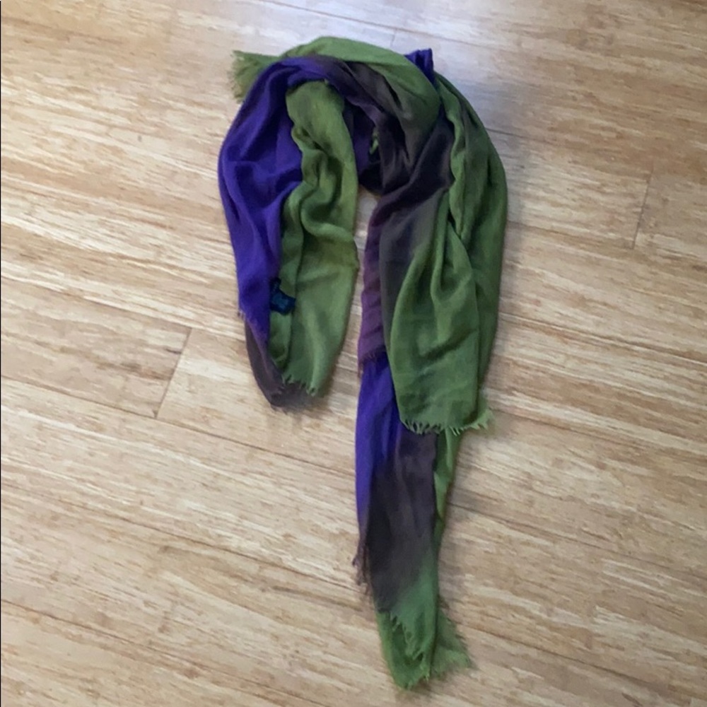 Large purple and green scarf